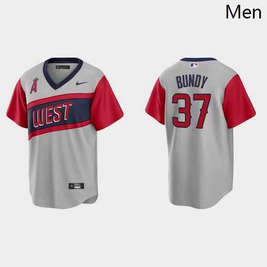 Men Los Angeles Angels 37 Dylan Bundy Men Nike Gray 2021 Little League Classic Game MLB Jersey